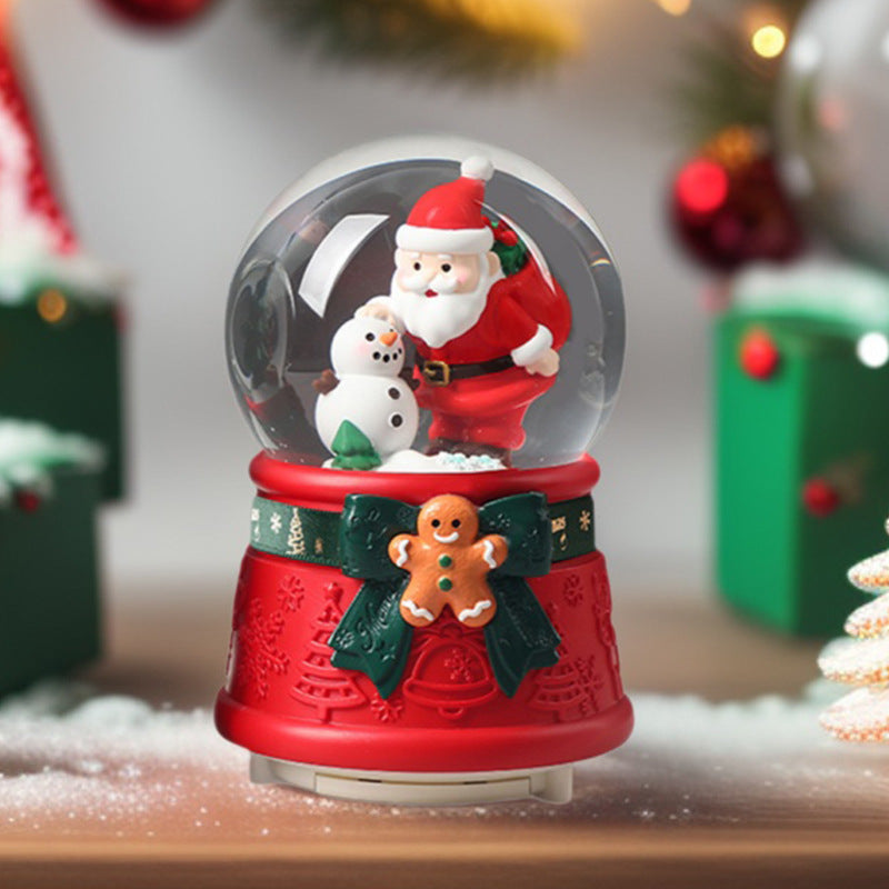 Christmas Snow Globe Music Box with Light