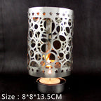 Rotating metal candle holder, round