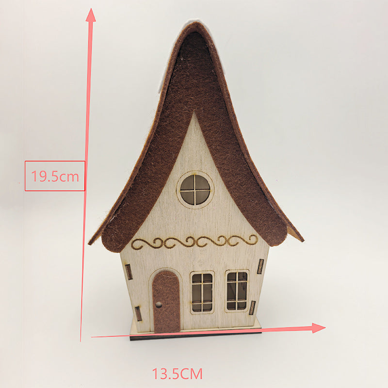 DIY wooden house to paint made of poplar wood