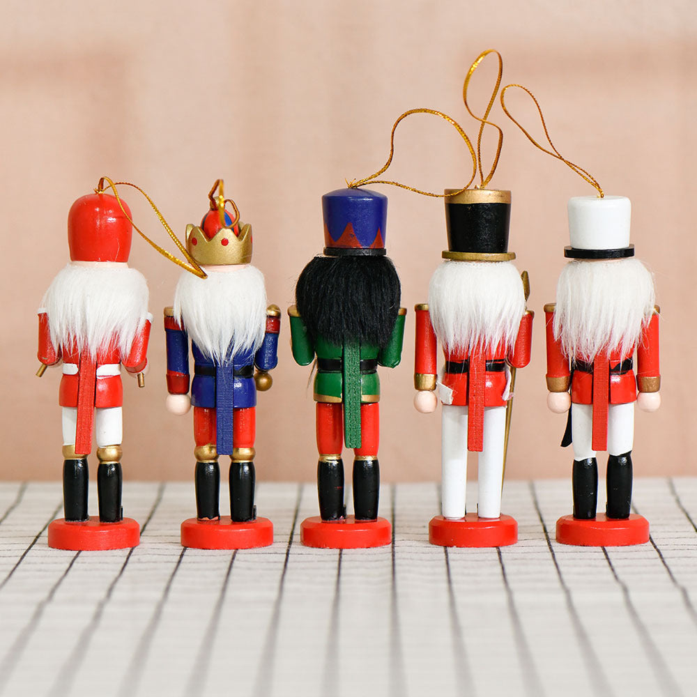 Nutcracker Soldiers Set, 13 cm, 5-piece, wood