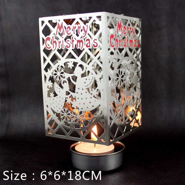 Rotating metal candle holder, gold-colored