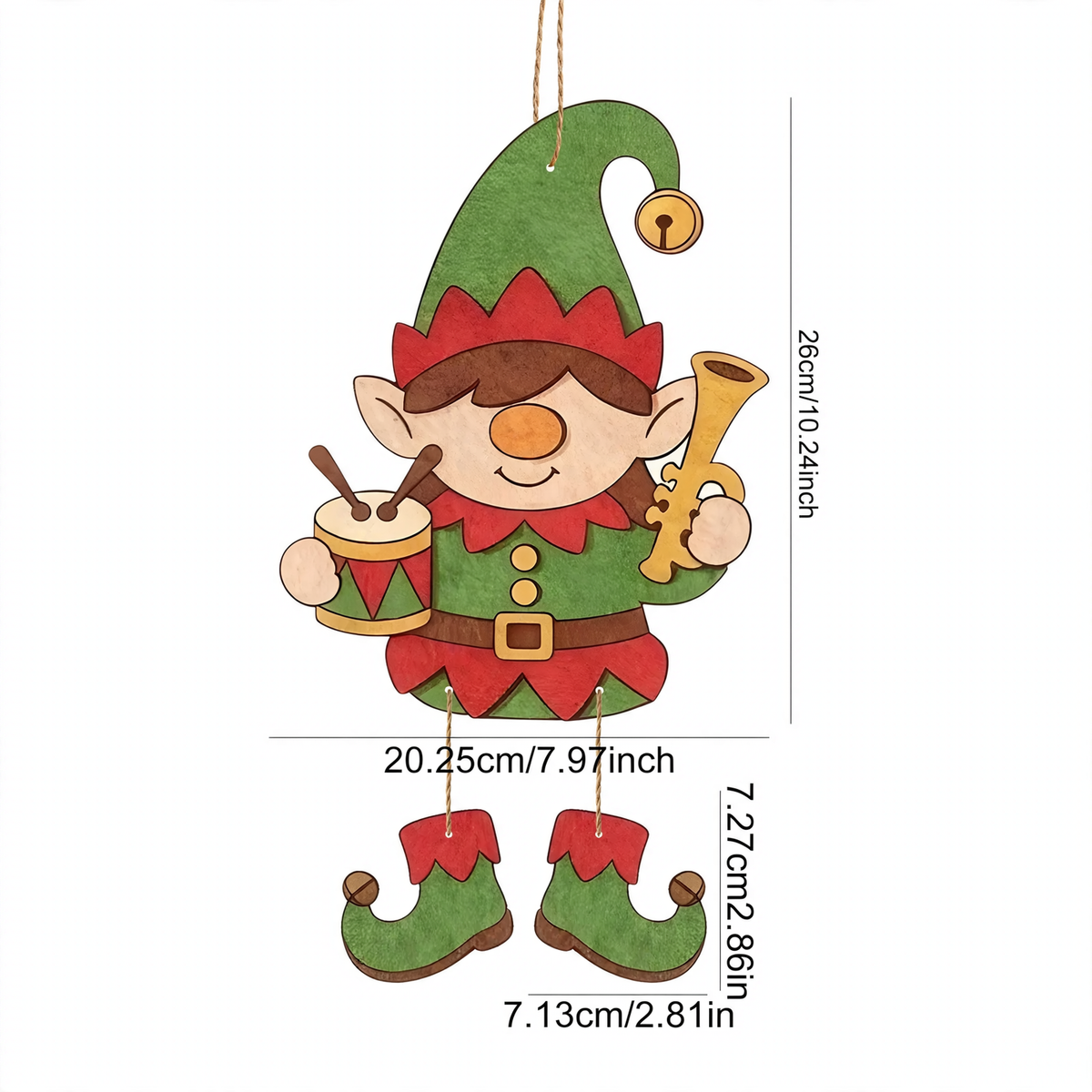 Christmas felt pendants, set of 6