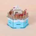 Acrylic music box with winding mechanism, creative design