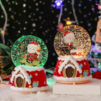 Christmas snow globe with Santa on motorcycle
