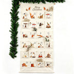 Christmas Advent calendar made of fabric with 24 pockets