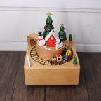 Wooden music box with Christmas design