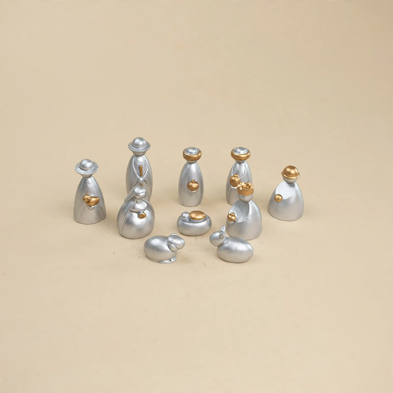 Nativity figures set made of resin