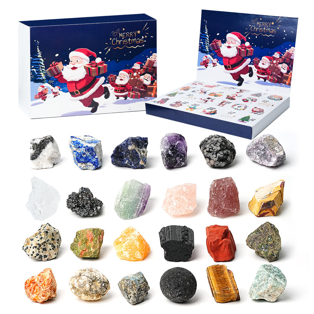 Advent calendar with 24 minerals and gemstones
