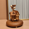 Wooden music box with various melodies