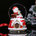 Christmas snow globe with Santa on motorcycle