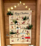 Christmas fabric advent calendar to hang
