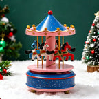 Classic wooden carousel music box