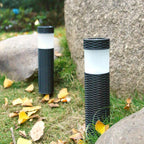 Zevolim| Outdoor Solar Rattan Cylindrical LED Garden Lawn In-ground Landscape Light