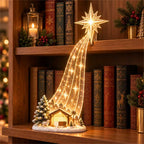 Christmas Shelf Waterfall-Effect LED Light – Indoor Tabletop Holiday Decor for Home