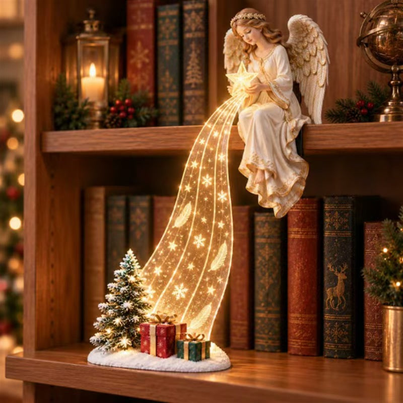 Christmas Shelf Waterfall-Effect LED Light – Indoor Tabletop Holiday Decor for Home