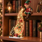 Christmas Shelf Waterfall-Effect LED Light – Indoor Tabletop Holiday Decor for Home
