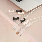 20-piece cable holder for stress-free organization and elegant spatial feel
