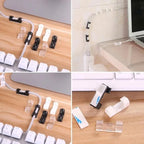 20-piece cable holder for stress-free organization and elegant spatial feel
