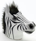 Zebra Latex Mask with Mane Forum Closed Mouth Farm Animal