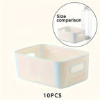 OrganiseerGemak - Set of 10 Wall Storage Boxes for Cosmetics and Snacks Bowlift