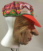 Franco Bar Exam Creepy Big Nose Tongue Out Old Man Half Mask with Attached Hat