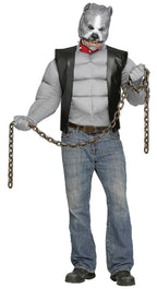 Fun World Men's Pit Bull Biker Dog Standard Size Costume & Mask