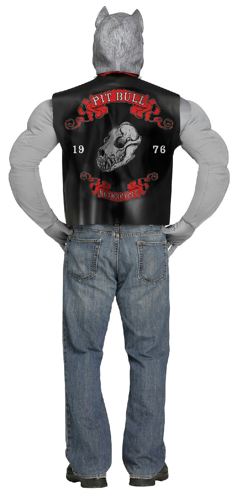 Fun World Men's Pit Bull Biker Dog Standard Size Costume & Mask
