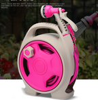 Zevolim| Practical hose reel with spray nozzle – Compact garden hose cart for easy watering