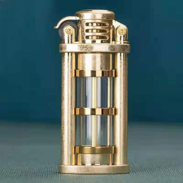 Transparent Windproof Metal Kerosene Flame Fusion Lighter