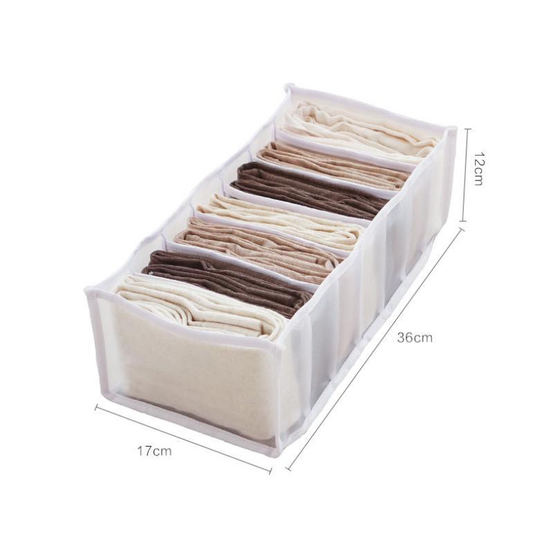 7 Grids Wardrobe Clothes Mesh Divider Organizer
