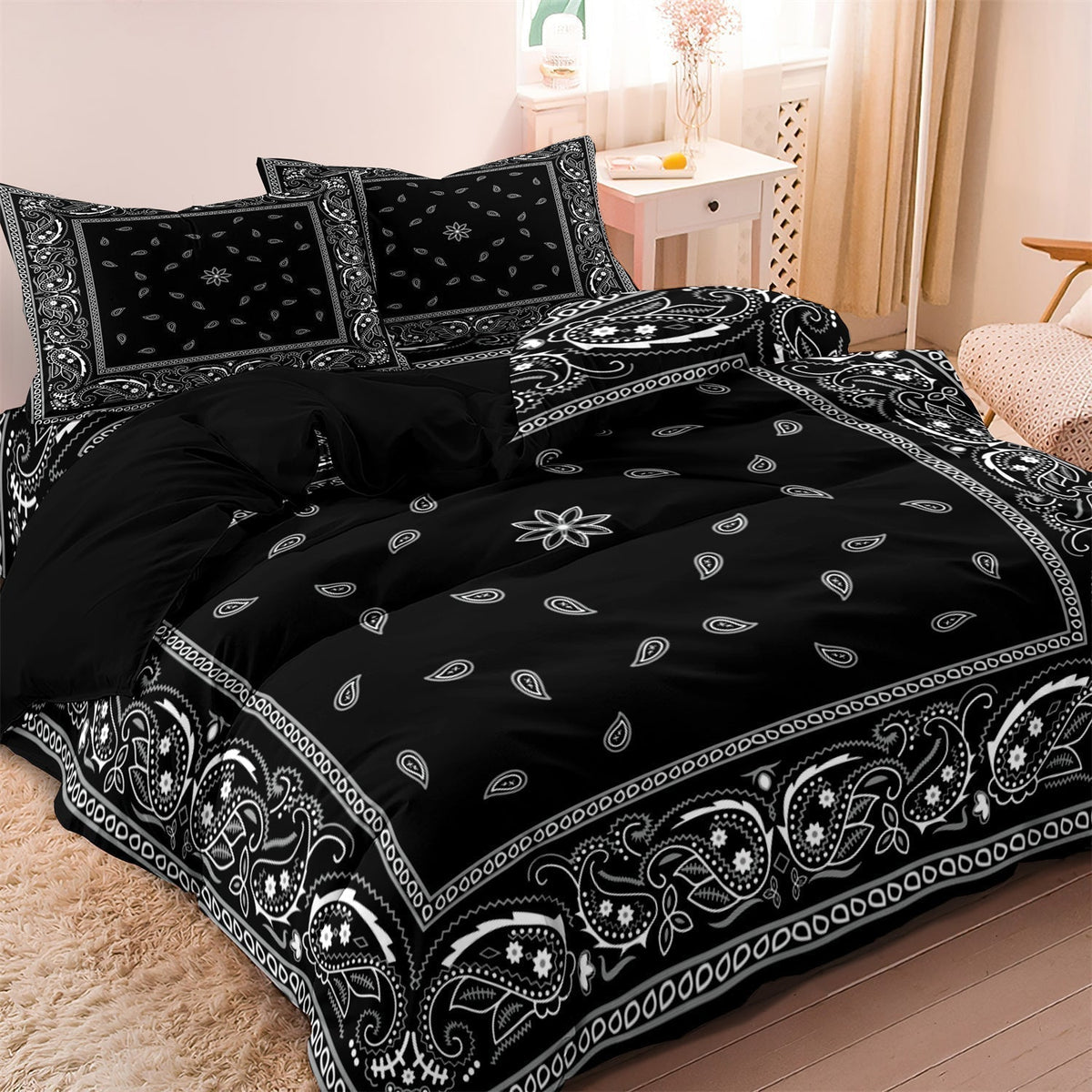 Zevolim| PaisleyAura - Floral Mandala Bedding Set
