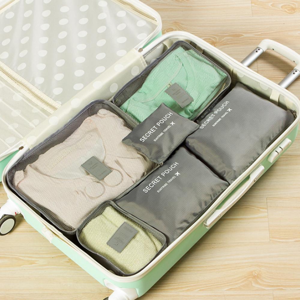 Travel Clothing Storage Bag (1 Set, 6 Pieces)