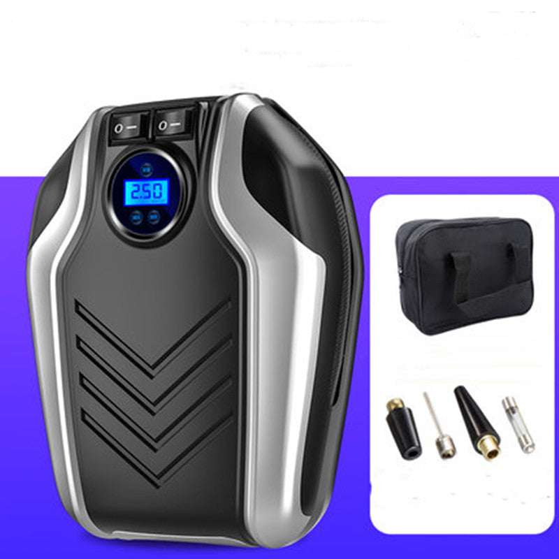 12V Portable Digital Tire Inflator Air Compressor for Car Tires, with LED Light & Pressure Gauge