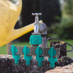Zevolim| Universal 4-way garden hose splitter – Adjustable faucet splitter
