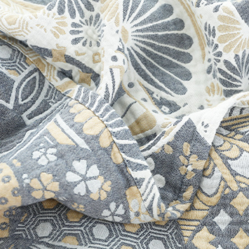 Zevolim| Joyful Haven Four-Layer Cotton Blanket