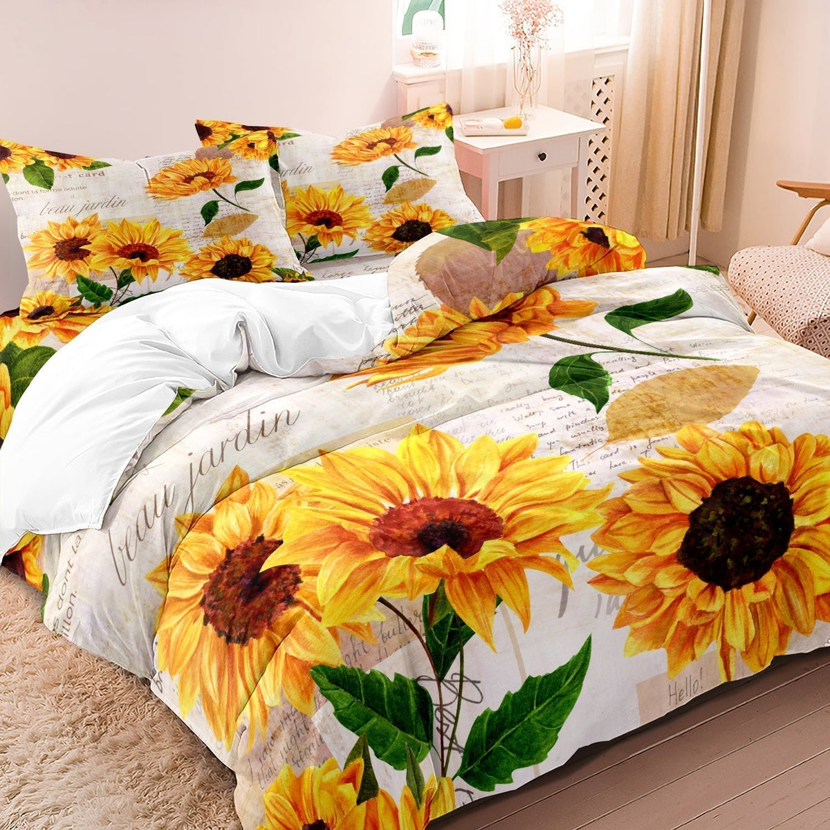 Zevolim| SunnyBeau - Sunflower Comforter Set