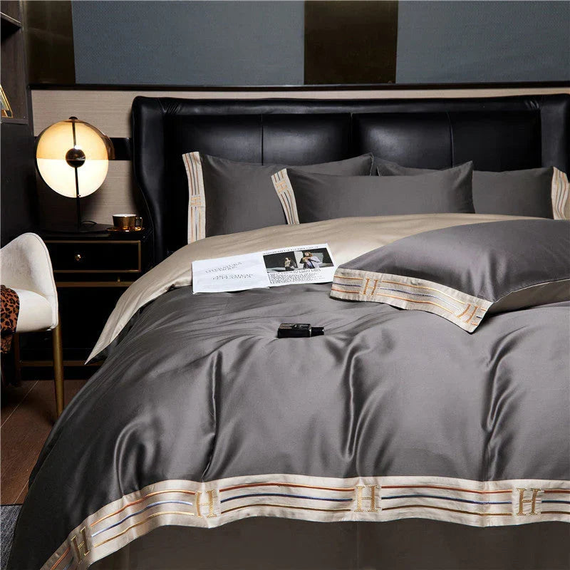 Zevolim| Luxury Satin Bedding 4-Piece Set - OpulenceSleep