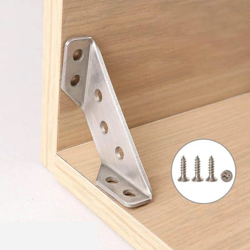 Universal Stainless Steel Furniture Corner Connectors (10 pieces)