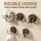 Multifunctional wood grain suction cup hook