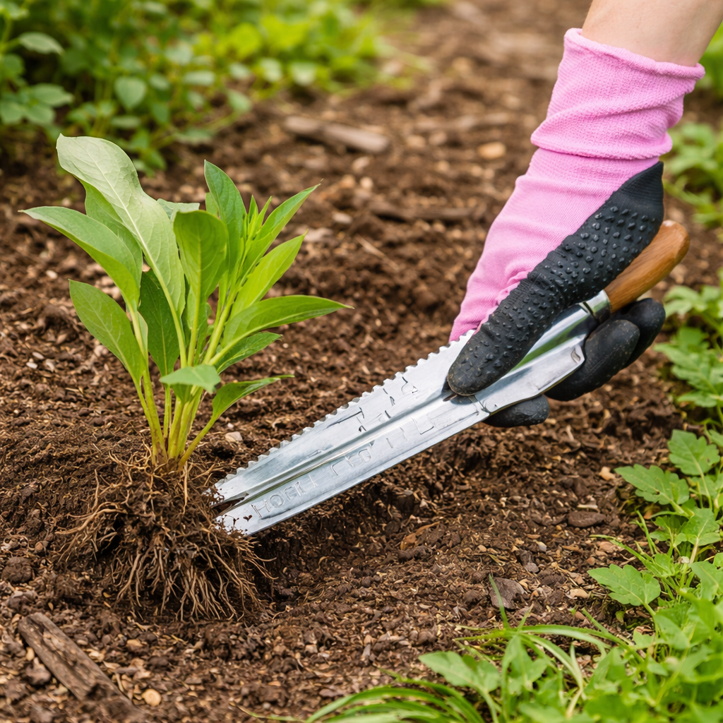 5-in-1 Stainless Steel Weeding Tool for Efficient Gardening