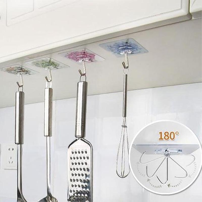 Self-Adhesive Wall Hooks, 10/20/30-Piece Options