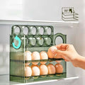 Clear Egg Organizer – Space-Saving Rolling Fridge Storage