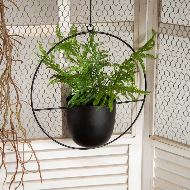 Zevolim| DecoBloom Hanging Planter – Elegant Indoor & Outdoor Metal Plant Pot with Chain