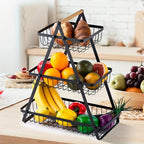 Kitchen Storage Metal Fruit Basket Stand
