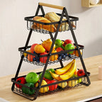 Kitchen Storage Metal Fruit Basket Stand