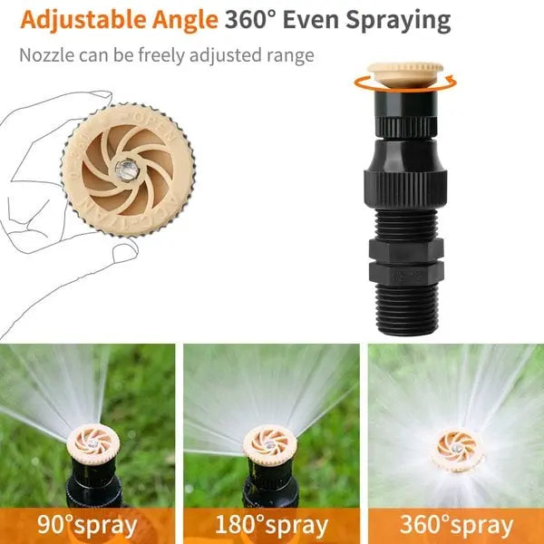 Zevolim| 360° Garden Sprinkler with Ground Spike – Ideal for Permanent Installation in the Garden