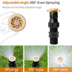 Zevolim| 360° Garden Sprinkler with Ground Spike – Ideal for Permanent Installation in the Garden