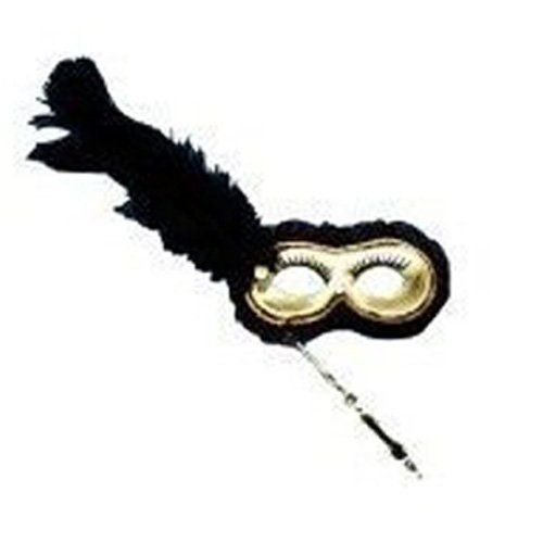 1/2 Mask Black Gold W Stick
