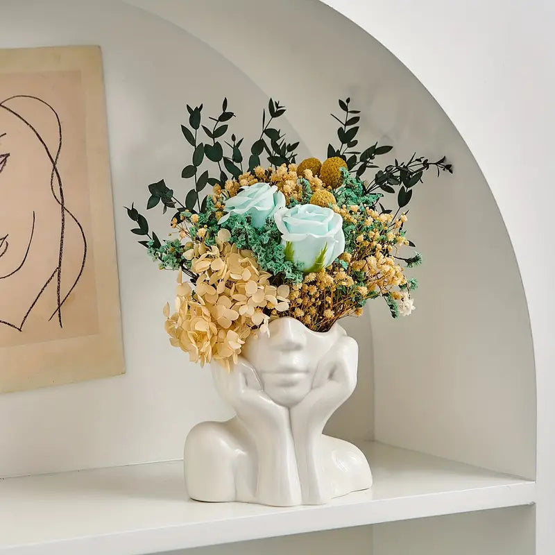 "Unique and Modern Ceramic Vase, Decorative Flower Vase for Living Room and Office"