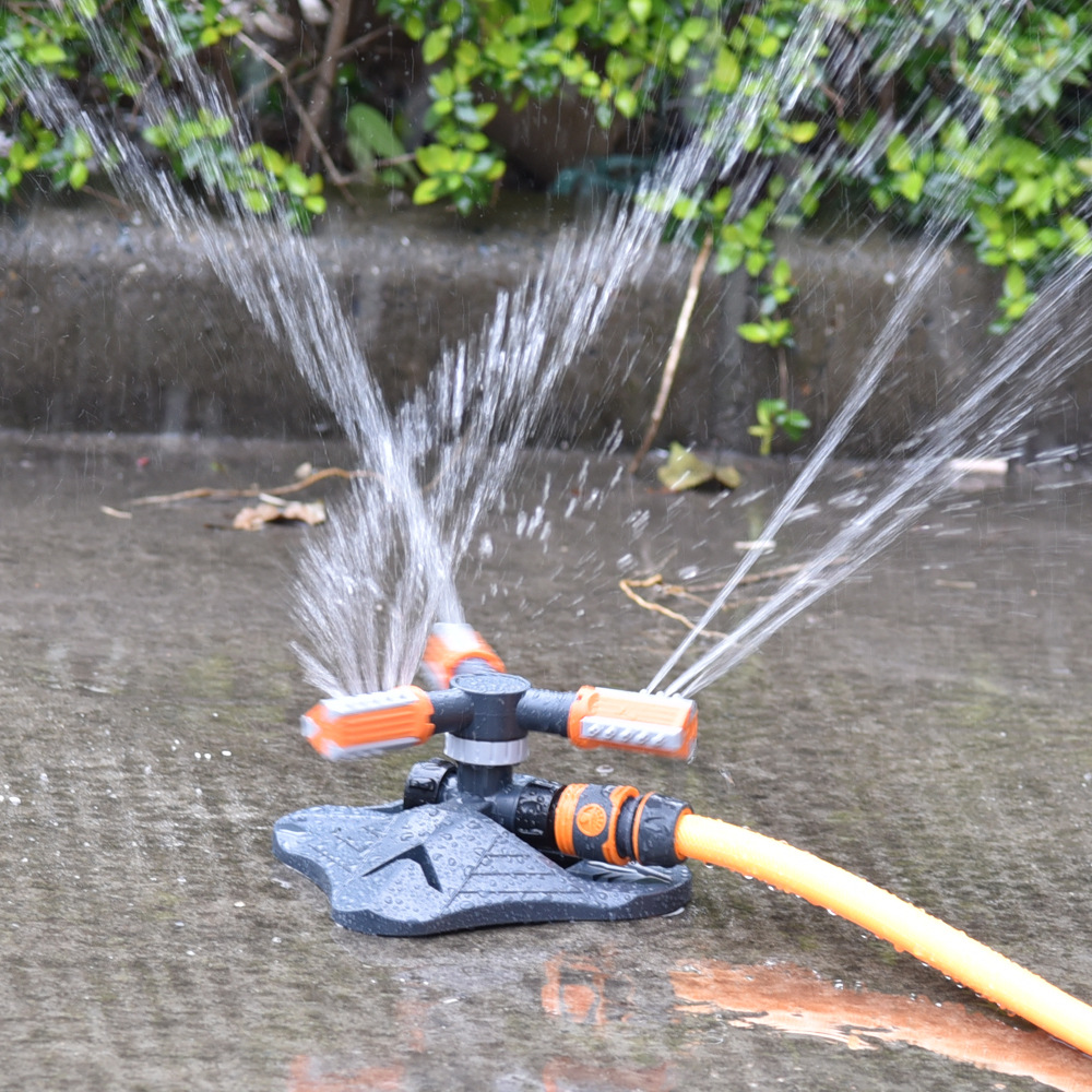 Zevolim| Rotatable Garden Sprinkler with 3 Nozzles – Efficient Watering Sprinkler for Lawns and Gardens